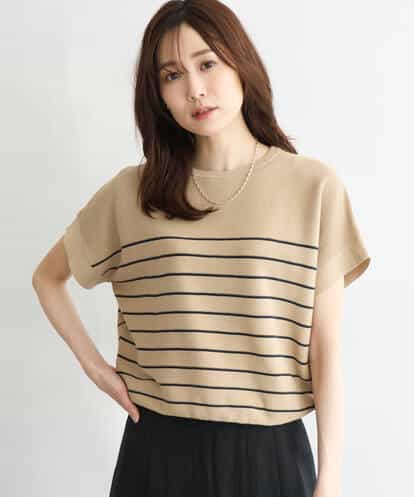 F1FGD51120 MK MICHEL KLEIN(小さいサイズ) 【小さいサイズ】[UVカット/洗える]マリンボーダーニット