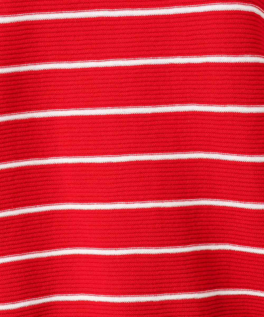 F1FGD51120 MK MICHEL KLEIN(小さいサイズ)(メゾン ドゥ サンク) 【小さいサイズ】[UVカット/洗える]マリンボーダーニット キャメル