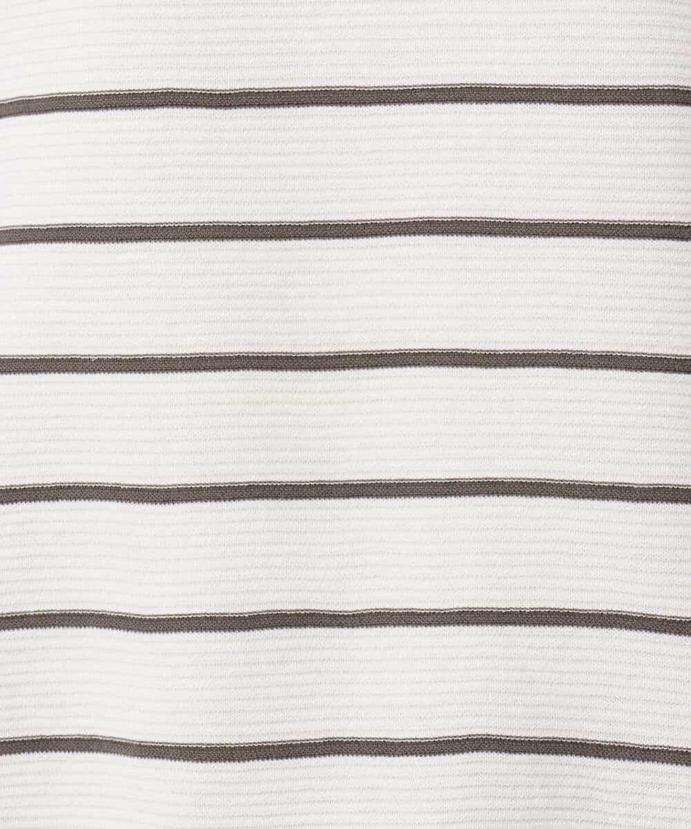 F1FGD51120 MK MICHEL KLEIN(小さいサイズ)(メゾン ドゥ サンク) 【小さいサイズ】[UVカット/洗える]マリンボーダーニット キャメル