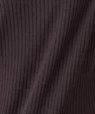 F1FGD53120 MK MICHEL KLEIN(小さいサイズ)(メゾン ドゥ サンク) 【小さいサイズ】[UVカット/洗える]ワイドリブ配色デザインニット ブラウン