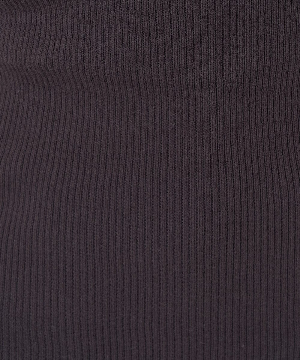 F1FGV31050 MK MICHEL KLEIN(小さいサイズ)(メゾン ドゥ サンク) 【小さいサイズ】細リブニットタンクトップ/洗える モカ