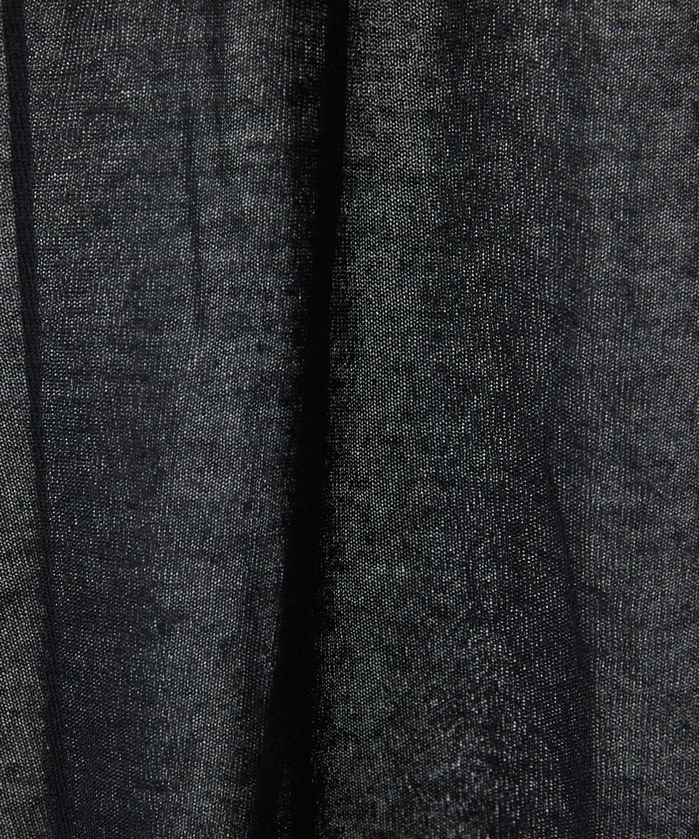 F1FGV52090 MK MICHEL KLEIN(小さいサイズ)(メゾン ドゥ サンク) 【小さいサイズ】バックギャザーシアーニット/洗える ラベンダー