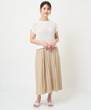 F1FHV62130 MK MICHEL KLEIN(小さいサイズ)(メゾン ドゥ サンク) 【小さいサイズ】メッシュ編みショート丈ニット/洗える グリーン