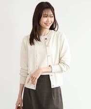 F1FJD20170 MK MICHEL KLEIN(小さいサイズ)(メゾン ドゥ サンク) 【小さいサイズ】[洗える]カラーニットアンサンブル ネイビー