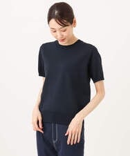 F1FJD20170 MK MICHEL KLEIN(小さいサイズ)(メゾン ドゥ サンク) 【小さいサイズ】[洗える]カラーニットアンサンブル ネイビー