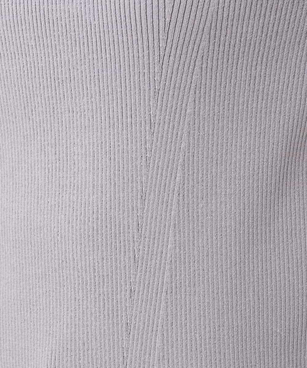 F1FJD31130 MK MICHEL KLEIN(小さいサイズ)(メゾン ドゥ サンク) 【小さいサイズ】[洗える]袖レースデザインリブニット グレー