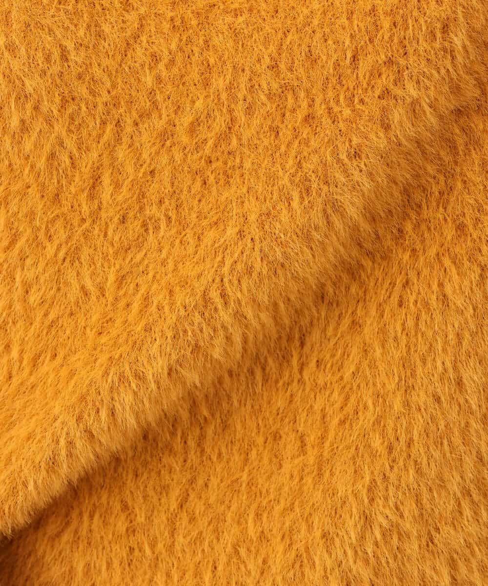 F1FJD32130 MK MICHEL KLEIN(小さいサイズ)(メゾン ドゥ サンク) 【小さいサイズ】[洗える]半袖シャギーニット マスタード