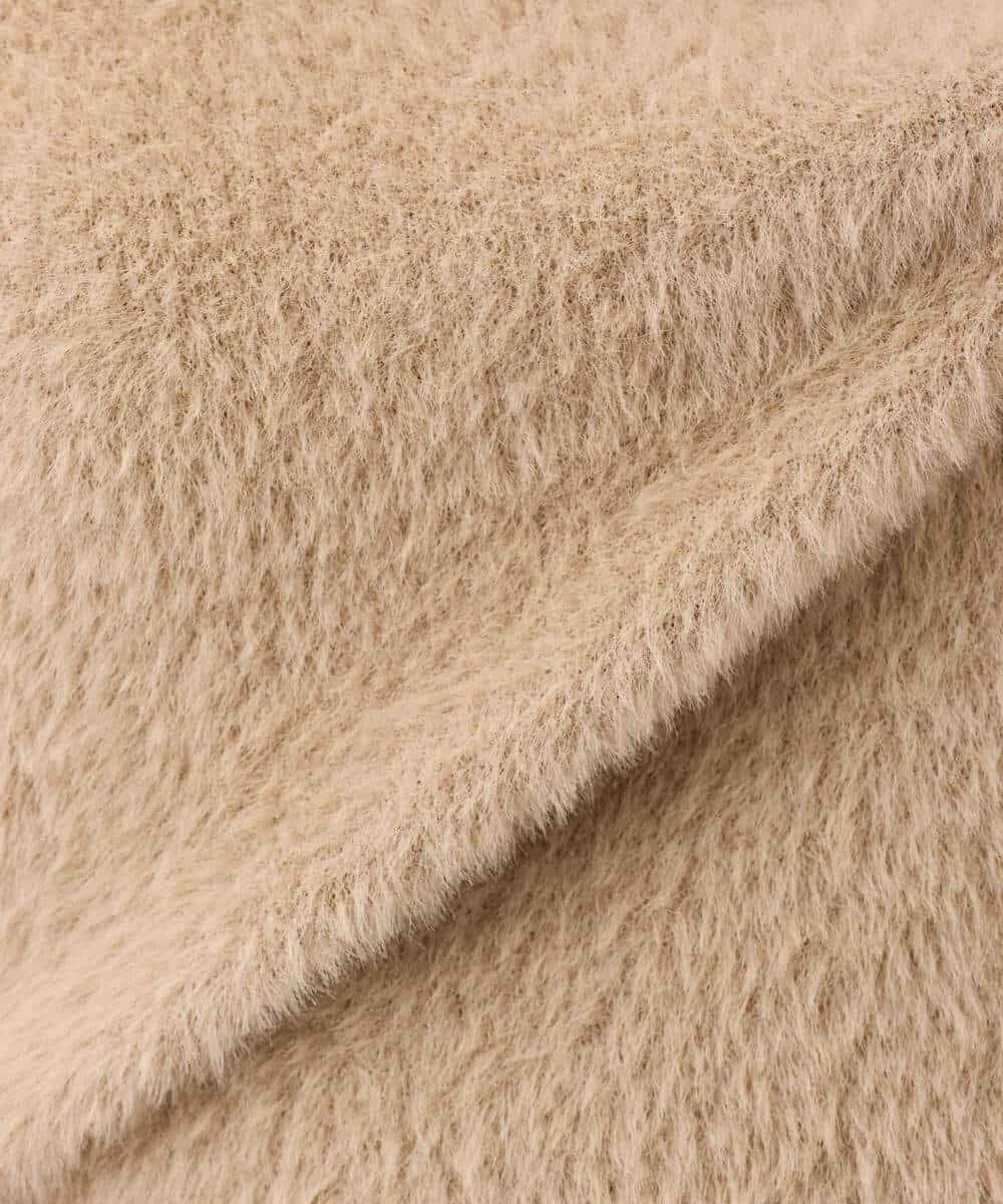 F1FJD32130 MK MICHEL KLEIN(小さいサイズ)(メゾン ドゥ サンク) 【小さいサイズ】[洗える]半袖シャギーニット マスタード