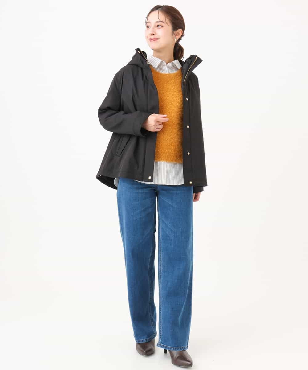 F1FJD32130 MK MICHEL KLEIN(小さいサイズ)(メゾン ドゥ サンク) 【小さいサイズ】[洗える]半袖シャギーニット ブルー