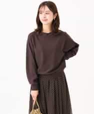 F1FJD34140 MK MICHEL KLEIN(小さいサイズ)(メゾン ドゥ サンク) 【小さいサイズ】[洗える/前後2way]ロールネックカラードルマンニット レッド