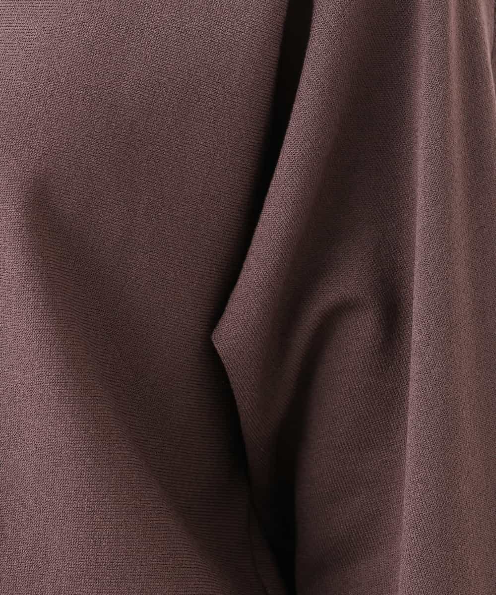 F1FJD34140 MK MICHEL KLEIN(小さいサイズ)(メゾン ドゥ サンク) 【小さいサイズ】[洗える/前後2way]ロールネックカラードルマンニット レッド