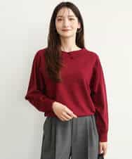 F1FJD34140 MK MICHEL KLEIN(小さいサイズ)(メゾン ドゥ サンク) 【小さいサイズ】[洗える/前後2way]ロールネックカラードルマンニット アイボリー