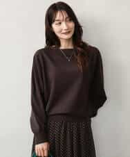F1FJD34140 MK MICHEL KLEIN(小さいサイズ)(メゾン ドゥ サンク) 【小さいサイズ】[洗える/前後2way]ロールネックカラードルマンニット アイボリー