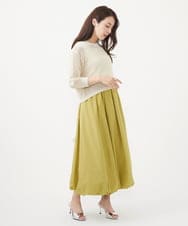 F1FJV24125 MK MICHEL KLEIN(小さいサイズ)(メゾン ドゥ サンク) 【小さいサイズ】スパンコールメッシュニット/洗える ネイビー