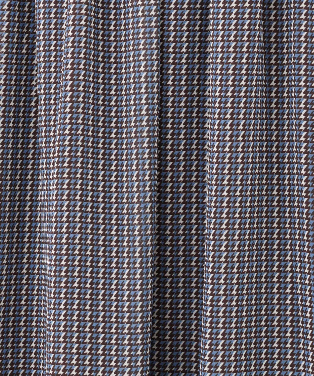 F1HAA08150 MK MICHEL KLEIN(小さいサイズ)(メゾン ドゥ サンク) 【小さいサイズ】幾何柄シフォンスカート/丈の長さが選べる/セットアップ対応/洗える ブラウン