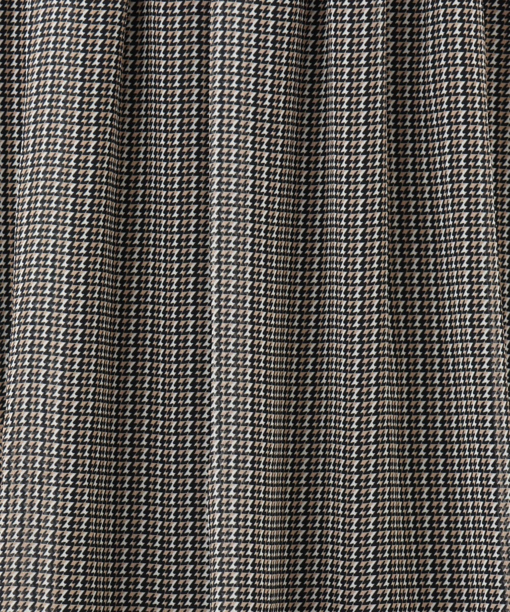 F1HAA08150 MK MICHEL KLEIN(小さいサイズ)(メゾン ドゥ サンク) 【小さいサイズ】幾何柄シフォンスカート/丈の長さが選べる/セットアップ対応/洗える ブラウン