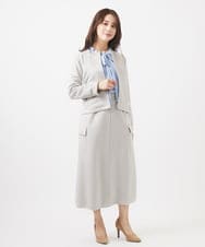 F1HAA32160 MK MICHEL KLEIN(小さいサイズ)(メゾン ドゥ サンク) 【小さいサイズ】フェイクスウェードIラインスカート/洗える ミント