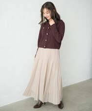 F1HAD44160 MK MICHEL KLEIN(小さいサイズ)(メゾン ドゥ サンク) 【小さいサイズ】ブライトシアープリーツスカート/洗える ブルー