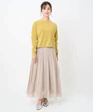 F1HAD44160 MK MICHEL KLEIN(小さいサイズ)(メゾン ドゥ サンク) 【小さいサイズ】ブライトシアープリーツスカート/洗える ブルー