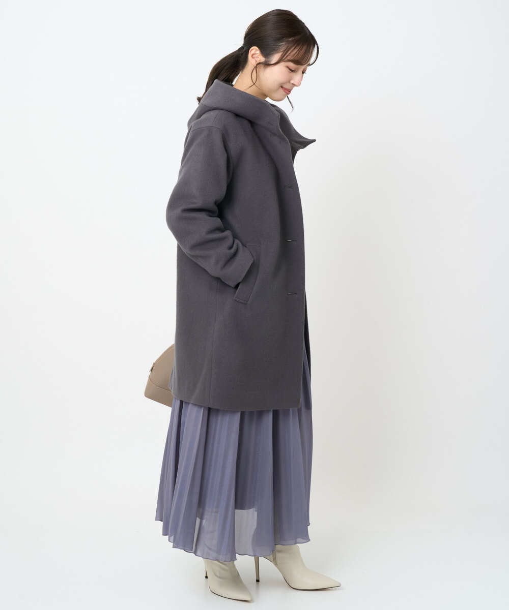 F1HAD44160 MK MICHEL KLEIN(小さいサイズ)(メゾン ドゥ サンク) 【小さいサイズ】ブライトシアープリーツスカート/洗える ブルー