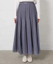 F1HAD44160 MK MICHEL KLEIN(小さいサイズ)(メゾン ドゥ サンク) 【小さいサイズ】ブライトシアープリーツスカート/洗える ブルー