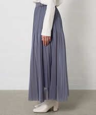 F1HAD44160 MK MICHEL KLEIN(小さいサイズ)(メゾン ドゥ サンク) 【小さいサイズ】ブライトシアープリーツスカート/洗える ブルー