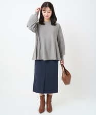 F1HAD45160 MK MICHEL KLEIN(小さいサイズ)(メゾン ドゥ サンク) 【小さいサイズ】ガンクラブチェック柄ナロースカート/洗える ベージュ