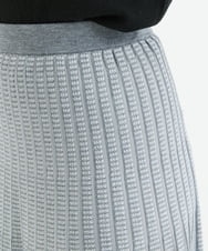 F1HAV01170 MK MICHEL KLEIN(小さいサイズ)(メゾン ドゥ サンク) 【小さいサイズ】千鳥ジャガードニットプリーツスカート/洗える グレー