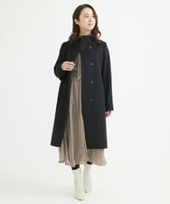 F1HAV03140 MK MICHEL KLEIN(小さいサイズ)(メゾン ドゥ サンク) 【小さいサイズ】スクエア幾何柄シフォンスカート/丈の長さが選べる/洗える ブラウン