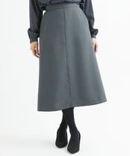 F1HAV42130 MK MICHEL KLEIN(小さいサイズ)(メゾン ドゥ サンク) 【小さいサイズ】台形シルエットスカート/洗える ブルーグレー