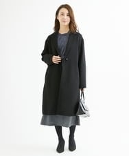 F1HAV42130 MK MICHEL KLEIN(小さいサイズ)(メゾン ドゥ サンク) 【小さいサイズ】台形シルエットスカート/洗える ブルーグレー