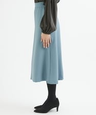 F1HAV42130 MK MICHEL KLEIN(小さいサイズ)(メゾン ドゥ サンク) 【小さいサイズ】台形シルエットスカート/洗える ブルーグレー