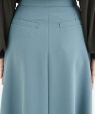 F1HAV42130 MK MICHEL KLEIN(小さいサイズ)(メゾン ドゥ サンク) 【小さいサイズ】台形シルエットスカート/洗える ブルーグレー