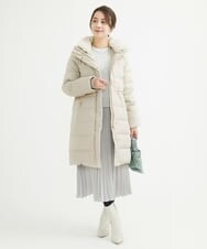 F1HAV52160 MK MICHEL KLEIN(小さいサイズ)(メゾン ドゥ サンク) 【小さいサイズ】ウーリッシュプリーツスカート/洗える モカ