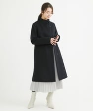 F1HAV52160 MK MICHEL KLEIN(小さいサイズ)(メゾン ドゥ サンク) 【小さいサイズ】ウーリッシュプリーツスカート/洗える モカ