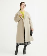 F1HAV58140 MK MICHEL KLEIN(小さいサイズ)(メゾン ドゥ サンク) 【小さいサイズ】ロービングチェックタイトロングスカート/洗える ホワイト