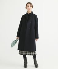 F1HAV58140 MK MICHEL KLEIN(小さいサイズ)(メゾン ドゥ サンク) 【小さいサイズ】ロービングチェックタイトロングスカート/洗える ホワイト