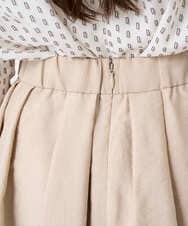 F1HBD57170 MK MICHEL KLEIN(小さいサイズ)(メゾン ドゥ サンク) 【小さいサイズ】ヴィンテージ加工タックギャザースカート/洗える ベージュ