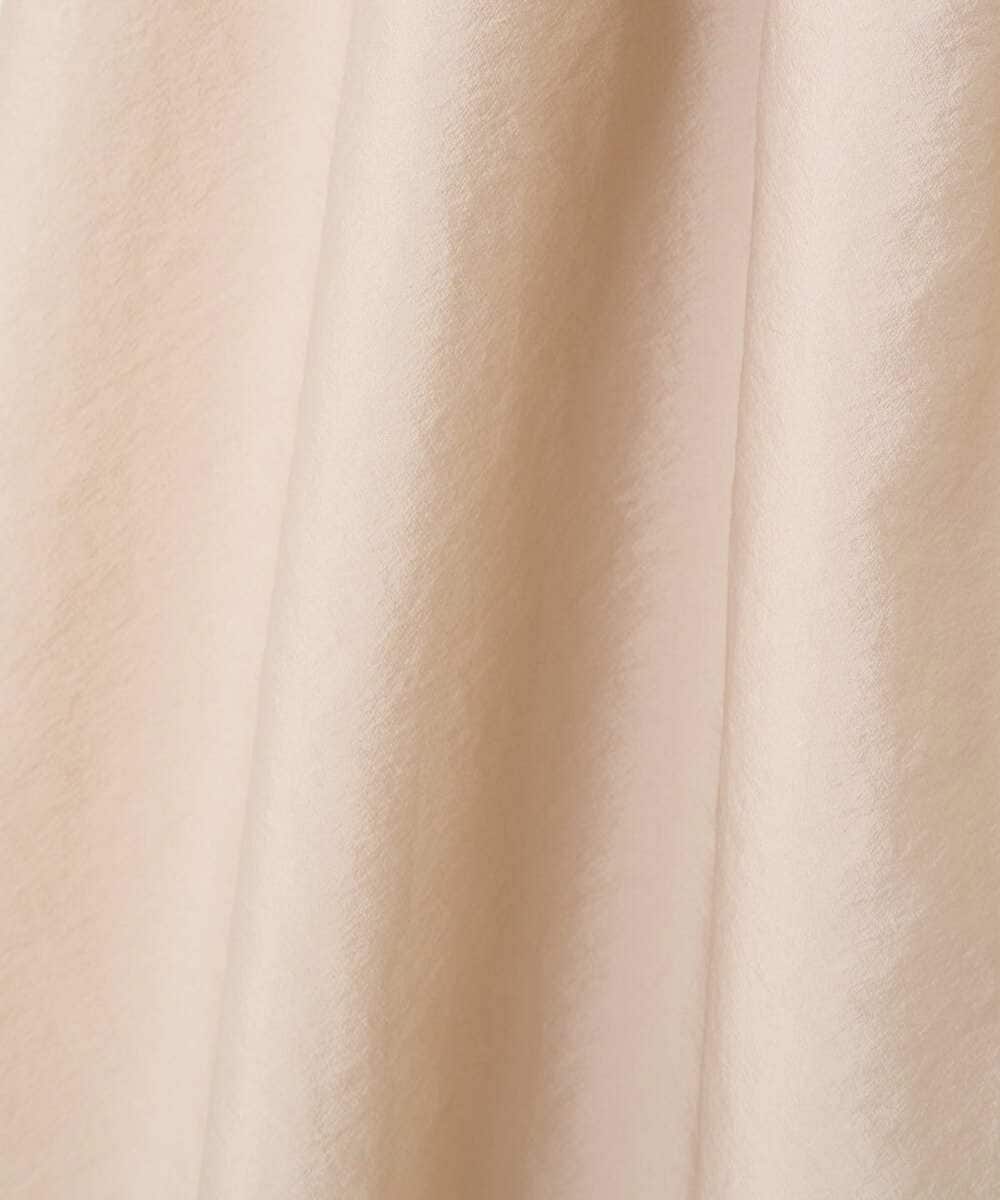 F1HBD57170 MK MICHEL KLEIN(小さいサイズ)(メゾン ドゥ サンク) 【小さいサイズ】ヴィンテージ加工タックギャザースカート/洗える ベージュ