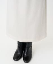 F1HBD58170 MK MICHEL KLEIN(小さいサイズ)(メゾン ドゥ サンク) 【小さいサイズ】ループネップツイードIラインスカート/洗える アイボリー