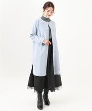 F1HDA66160 MK MICHEL KLEIN(小さいサイズ)(メゾン ドゥ サンク) 【小さいサイズ】タフタチュールリバーシブルスカート/洗える ブラック