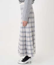 F1HDD01170 MK MICHEL KLEIN(小さいサイズ)(メゾン ドゥ サンク) 【小さいサイズ】チェック柄プリーツニットスカート/洗える ベージュ