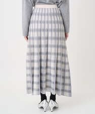 F1HDD01170 MK MICHEL KLEIN(小さいサイズ)(メゾン ドゥ サンク) 【小さいサイズ】チェック柄プリーツニットスカート/洗える ベージュ