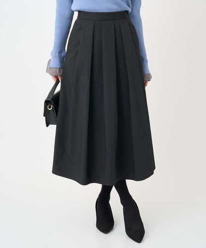 F1HDD60170 MK MICHEL KLEIN(小さいサイズ) 【小さいサイズ】メモリータフタ タックフレアスカート/洗濯機で洗える