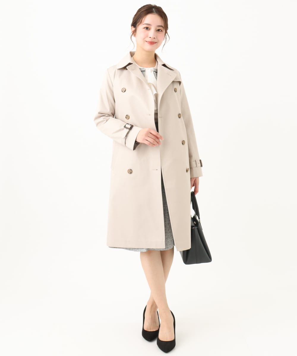 F1HDV91150 MK MICHEL KLEIN(小さいサイズ)(メゾン ドゥ サンク) 【小さいサイズ】ラメツイードフレアスカート/洗える ネイビー