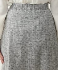 F1HDV91150 MK MICHEL KLEIN(小さいサイズ)(メゾン ドゥ サンク) 【小さいサイズ】ラメツイードフレアスカート/洗える ネイビー