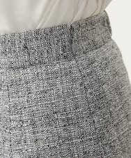 F1HDV91150 MK MICHEL KLEIN(小さいサイズ)(メゾン ドゥ サンク) 【小さいサイズ】ラメツイードフレアスカート/洗える ネイビー