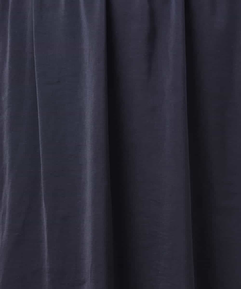 F1HFD12150 MK MICHEL KLEIN(小さいサイズ)(メゾン ドゥ サンク) リバーシブルシフォンプリーツスカート/洗える ネイビー