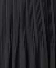 F1HFD12150 MK MICHEL KLEIN(小さいサイズ)(メゾン ドゥ サンク) リバーシブルシフォンプリーツスカート/洗える ネイビー