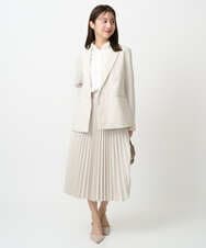 F1HFD15180 MK MICHEL KLEIN(小さいサイズ)(メゾン ドゥ サンク) 【小さいサイズ】プリーツデザインスカート/洗える ベージュ